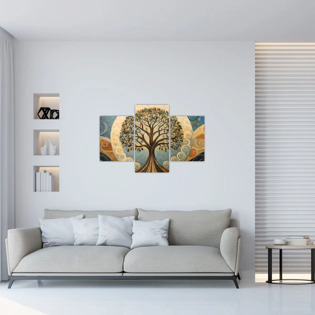 Tablou – Arborele vieții și spirale (90x60 cm)