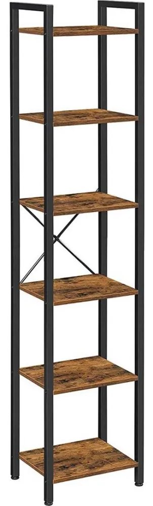 Bibliotecă NAVARO maro/negru