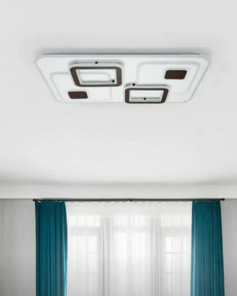Plafoniera LED 180W, Maro/Alb, Retro, Kelektron