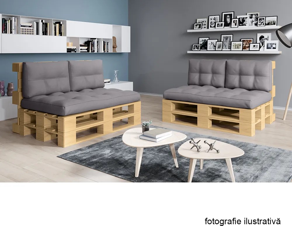 Perne pentru mobilier din paleţi, gri închis, ARYO
