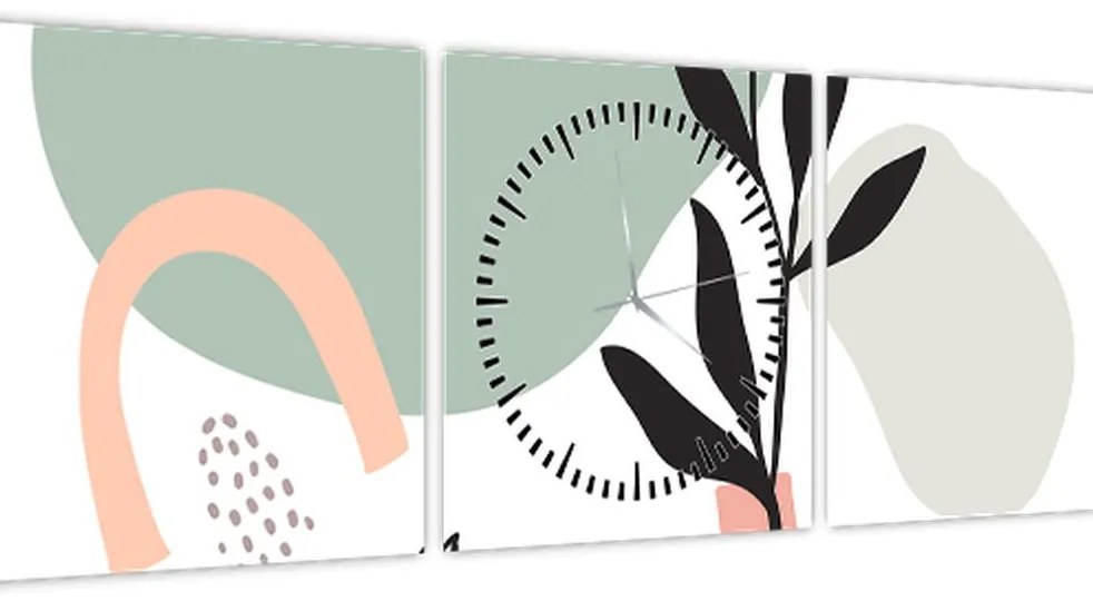 Tablou - Flori într-o vază N⁰3 (cu ceas) (90x30 cm)