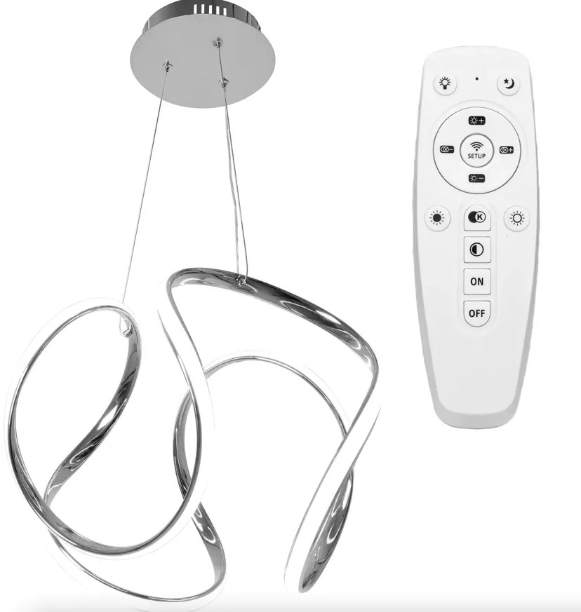 Plafonieră LED modernă elegantă cu telecomandă Negru