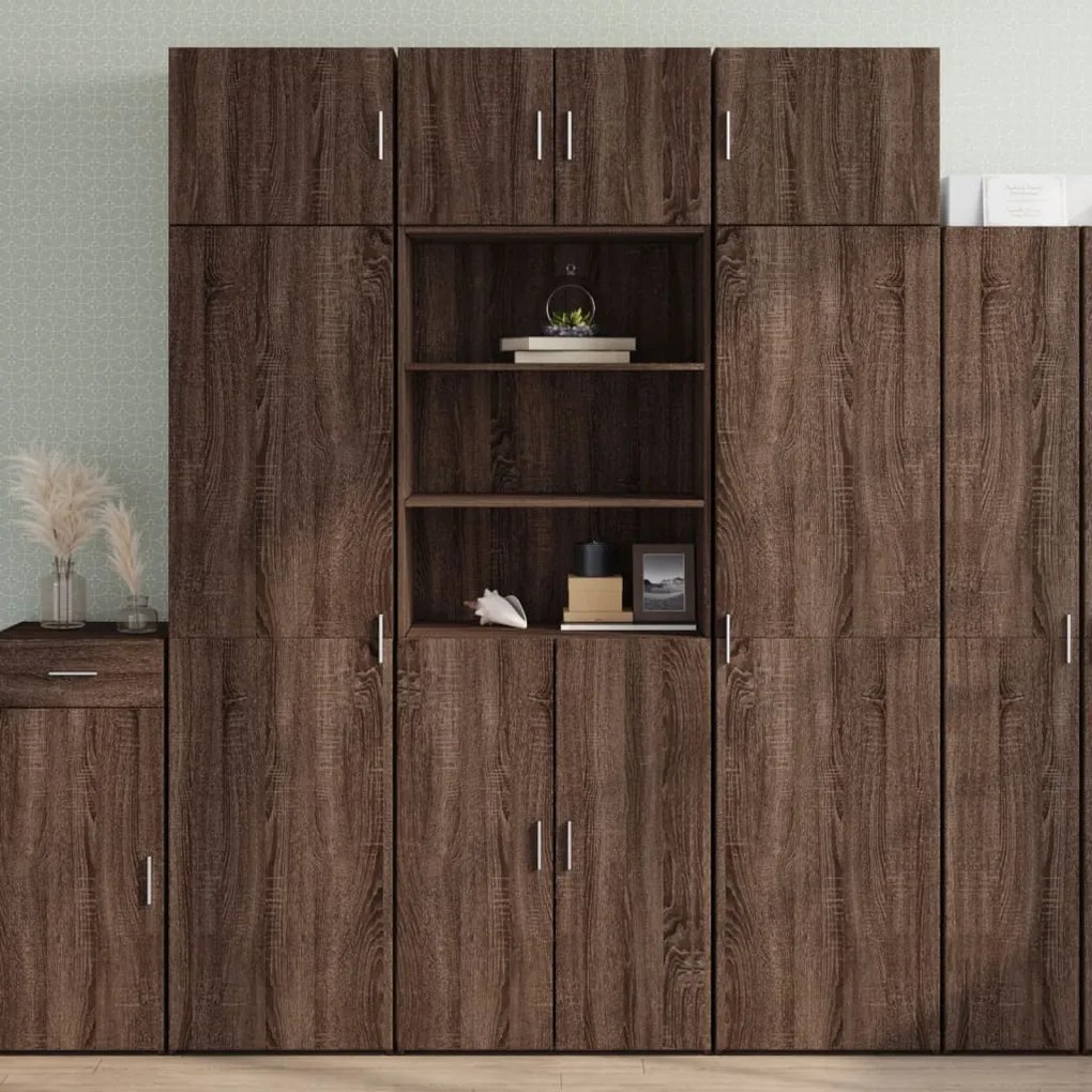 vidaXL Dulap înalt, stejar maro, 70x42,5x185 cm, lemn prelucrat