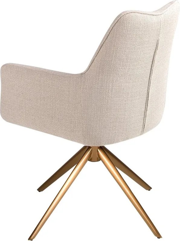 Scaun modern pivotant tesatura Crem