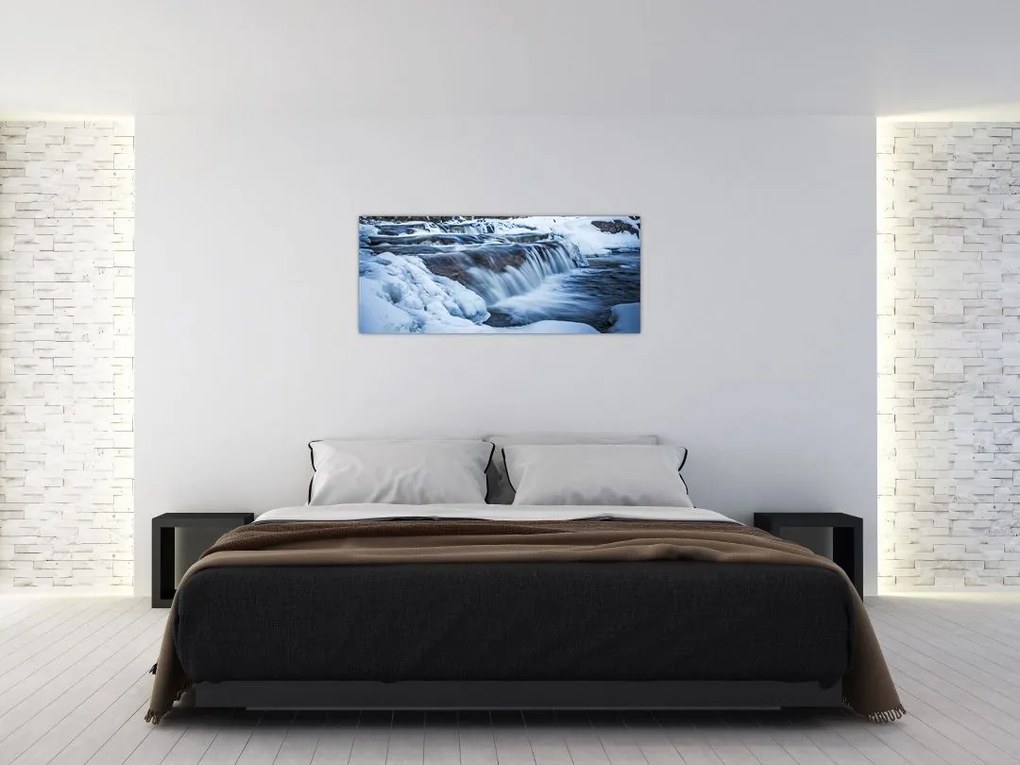 Tablou - Râu iarna (120x50 cm)