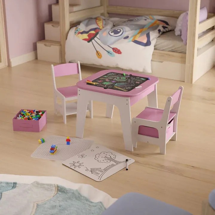 Juskys Set de lemn pentru copii Milou - roz