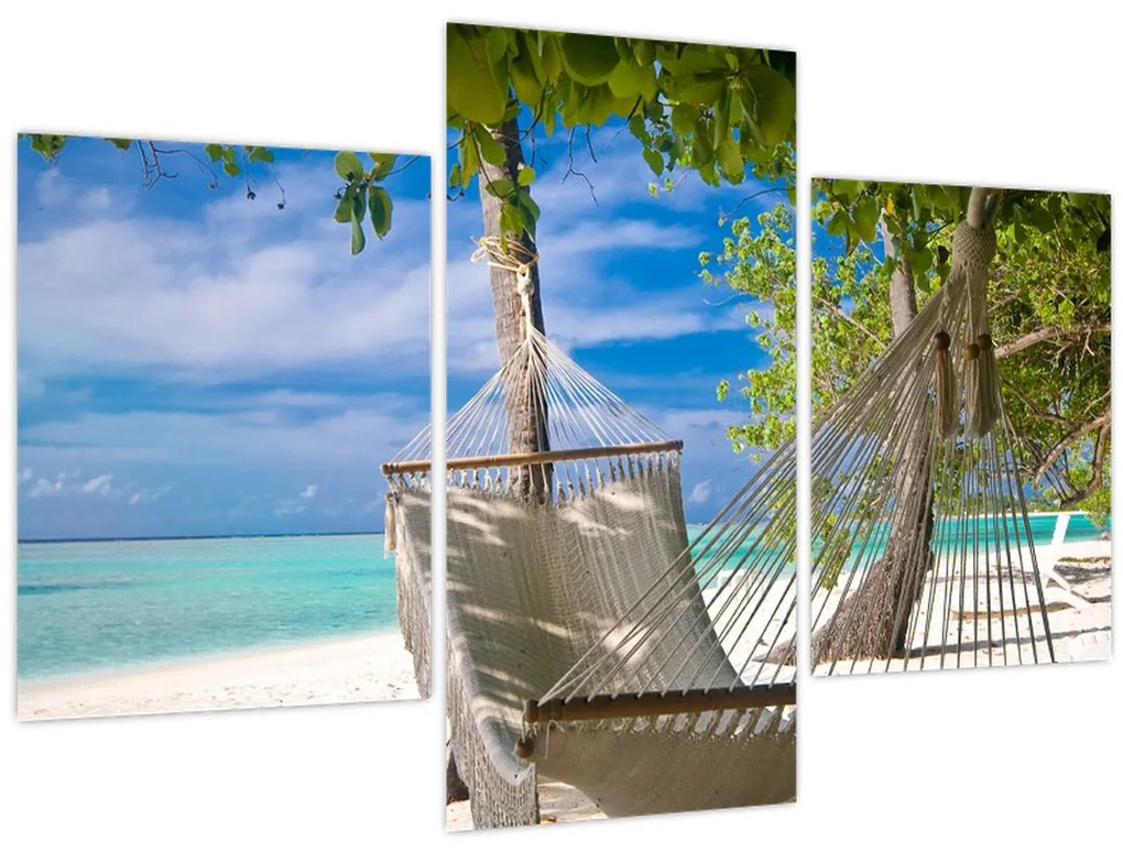 Tablou - Hamac pe plajă (90x60 cm)