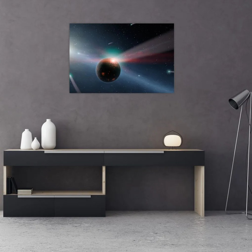 Tablou cu planetă mică (90x60 cm)