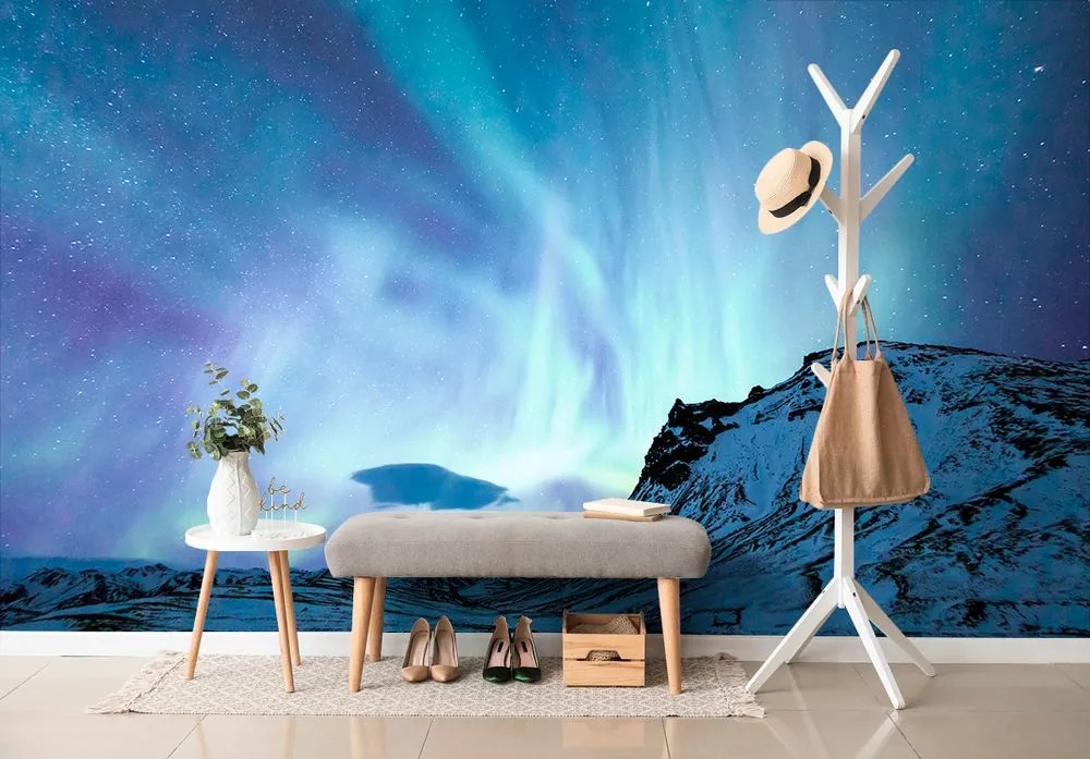 Fototapet autoadeziv aurora boreală nordică