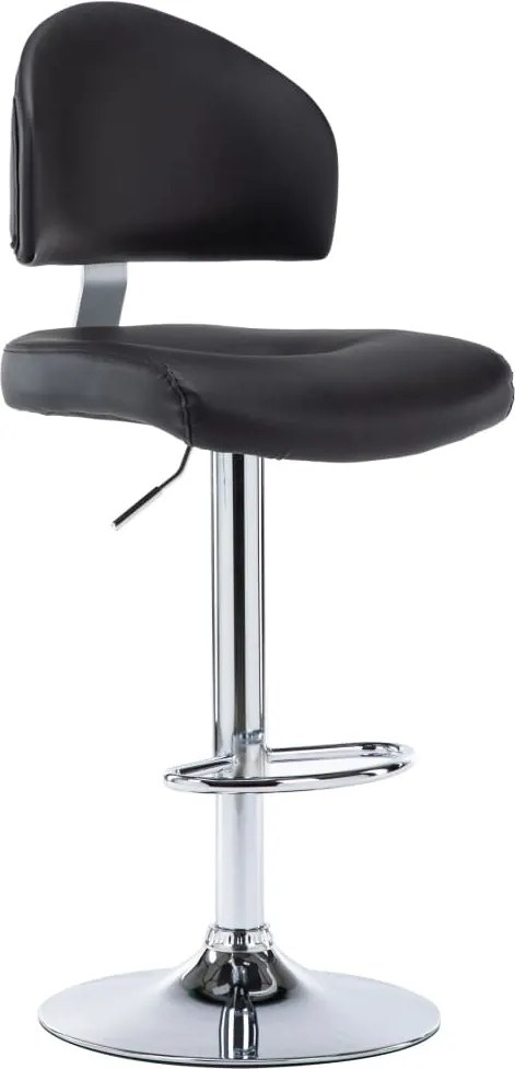 vidaXL Scaun de bar, negru, piele ecologică
