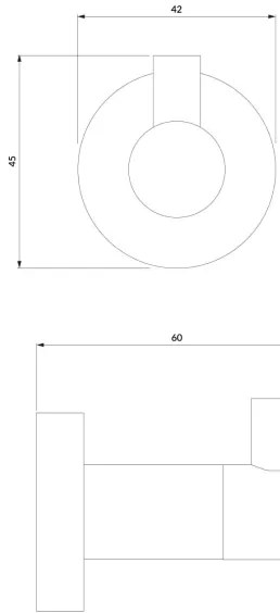 Suport de perete pentru prosoape OMNIRES MP60110BL MODERN PROJECT negru mat