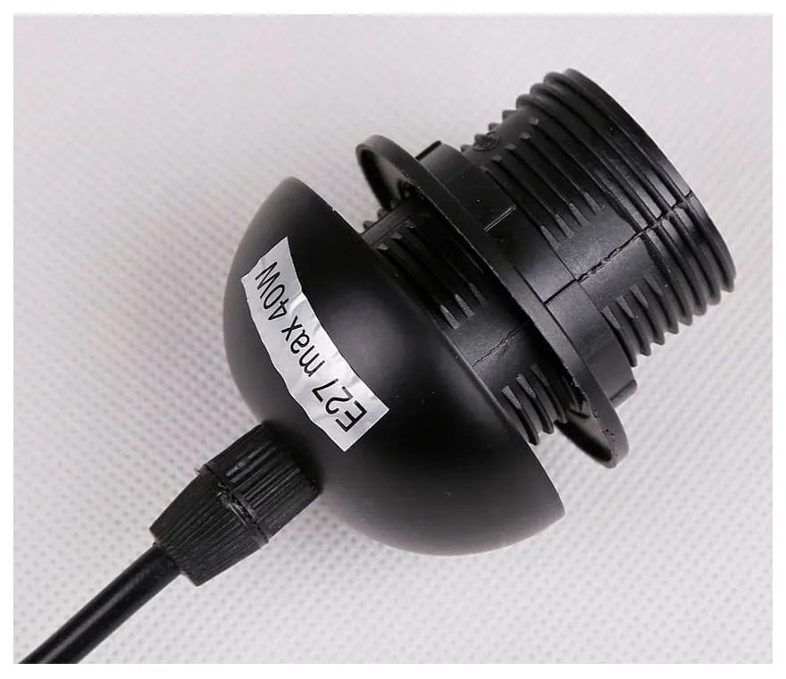 Lustră neagră cu abajur din sticlă 10x65 cm Bistro – Candellux Lighting