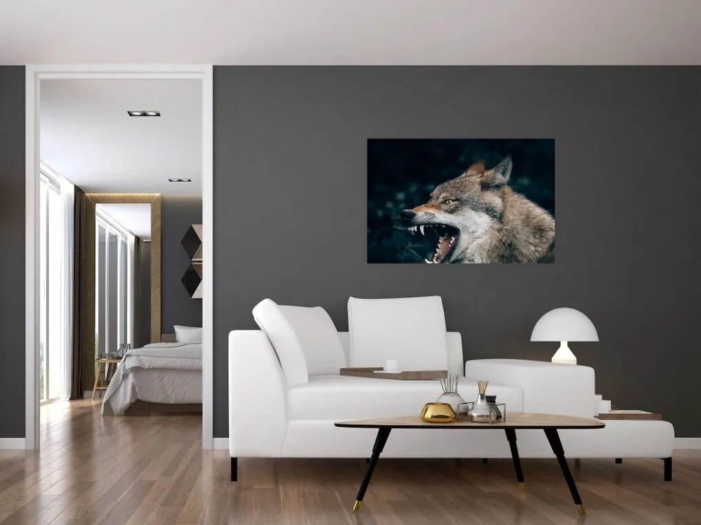 Tablou cu lup (90x60 cm)