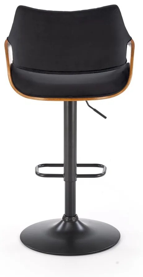 Scaun de bar H124 negru/nuc