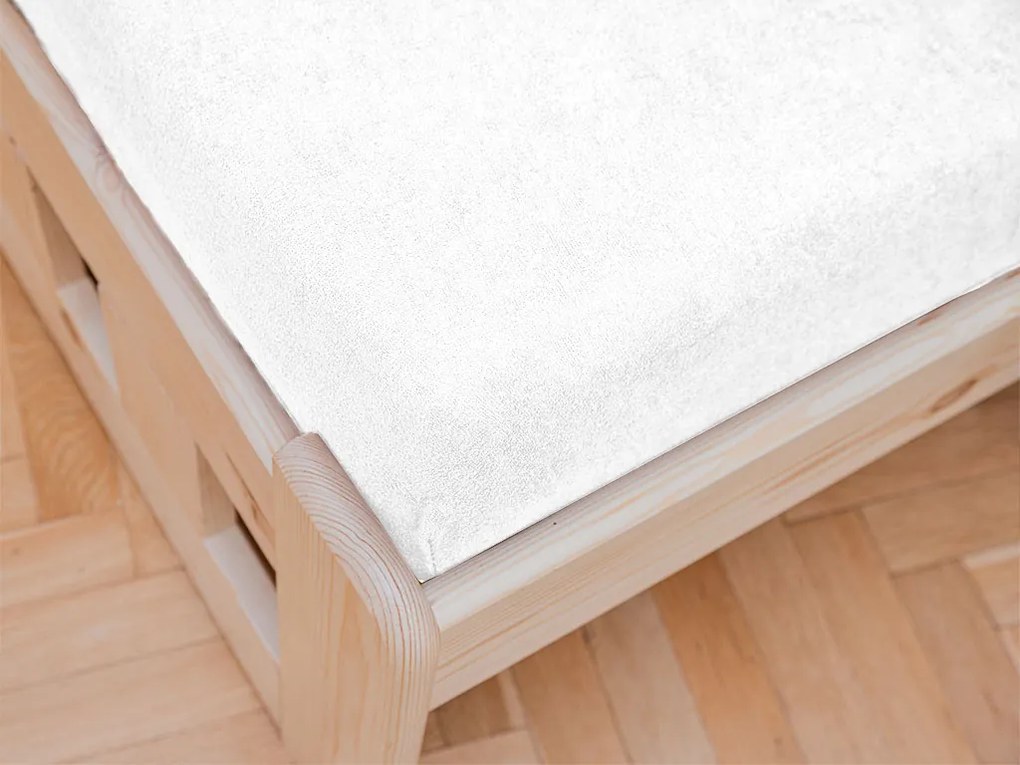 Cearsaf Frotir cu elastic 90x200 cm alb Gramaj (densitatea fibrelor): Lux (190 g/m2)