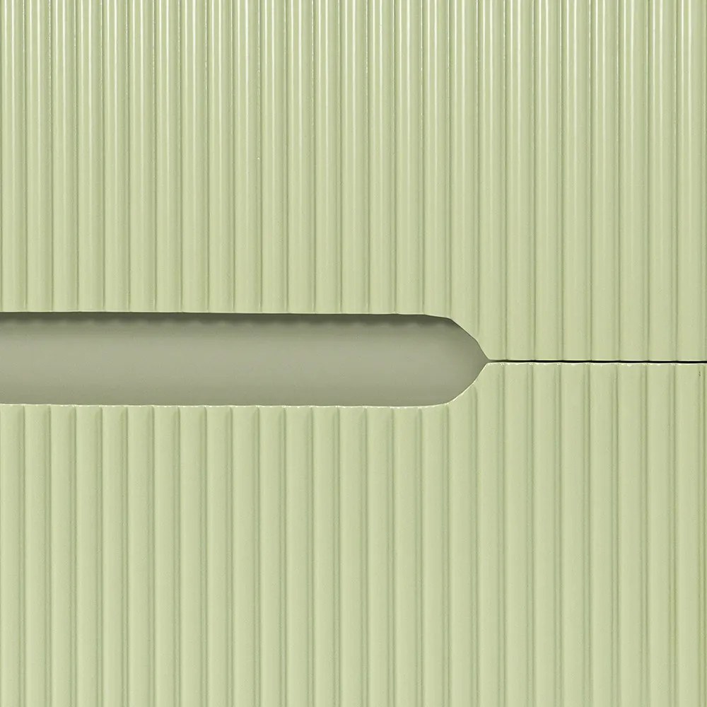 Trent 80 dulap de baie inferior cu chiuvetă ceramică (2 sertare) verde măslin verde fistic