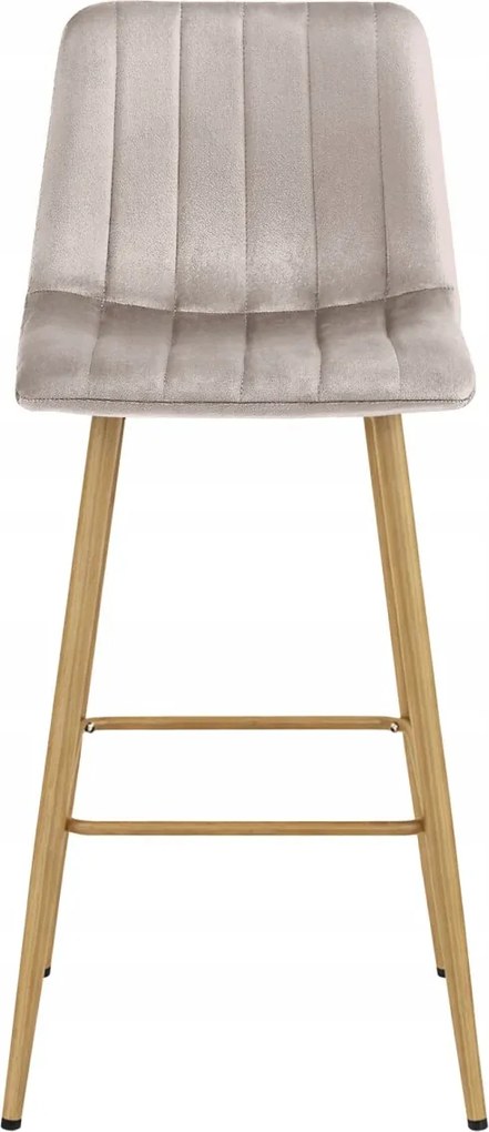 Scaun de bar POZZA VELVET, bej