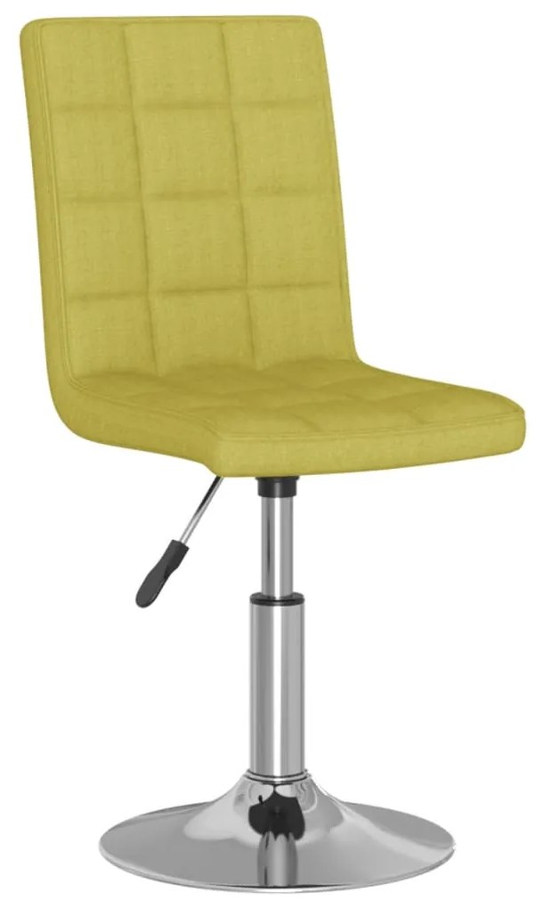 335692 vidaXL Scaun de bucătărie pivotant, verde, material textil