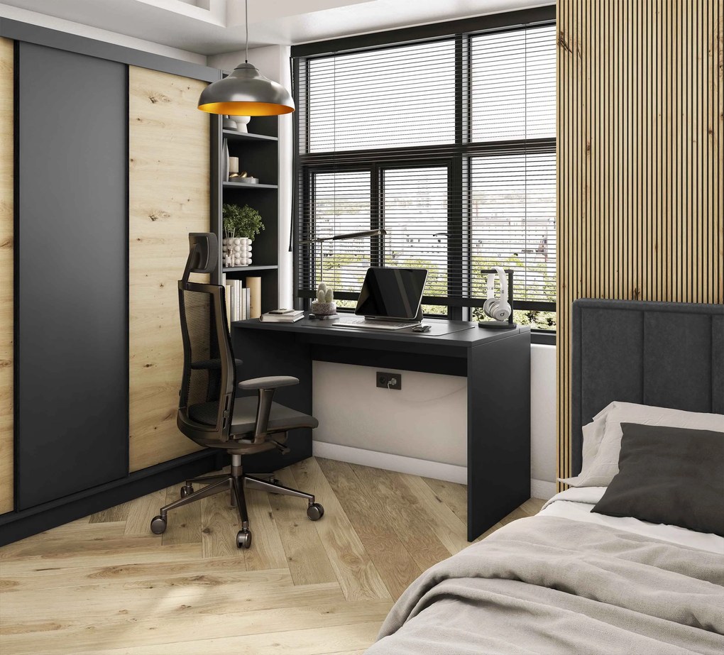 OFERTA Birou NEVY 120x60 cm, negru II. calitate