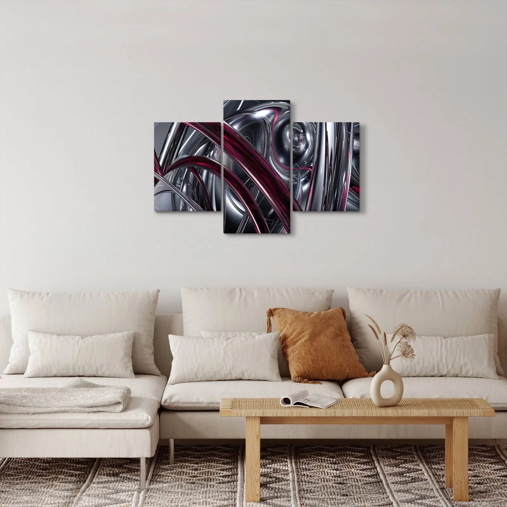 Tabloul cu abstracție gri (90x60 cm)