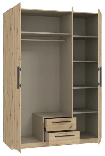 Dulap cu oglindă MARO 150x213 cm, stejar artisan