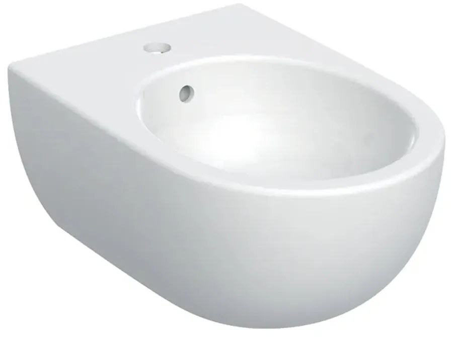 Bideu suspendat Geberit Selnova Premium alb lucios