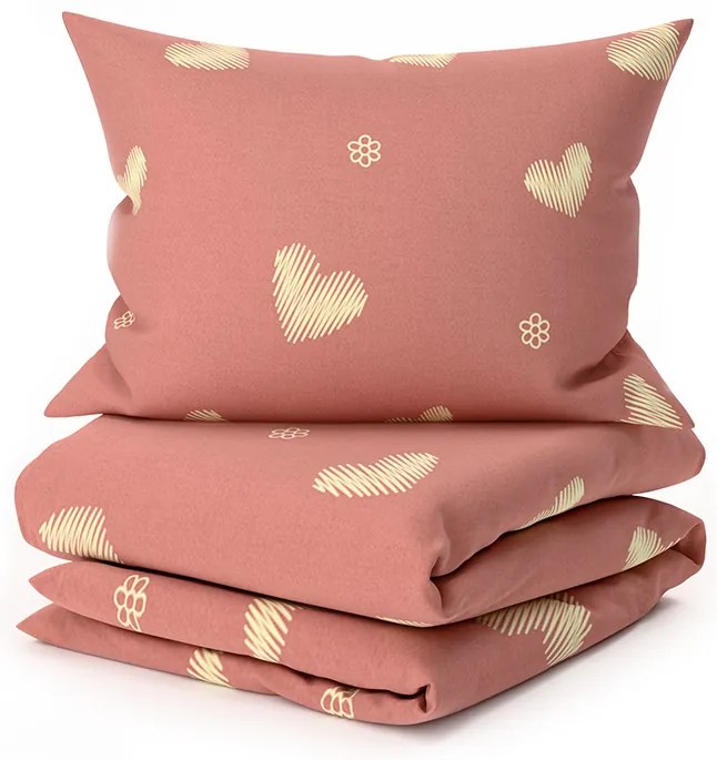 Lenjerie de pat din microfibra ORANGE HEART, roz Dimensiune lenjerie de pat: 70 x 90 cm | 140 x 220 cm
