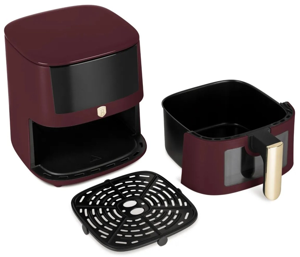 Friteuza cu aer cald, airfryer 8 L, fereastra vizibila Leonardo Collection Berlinger Haus BH 9606, cos mare