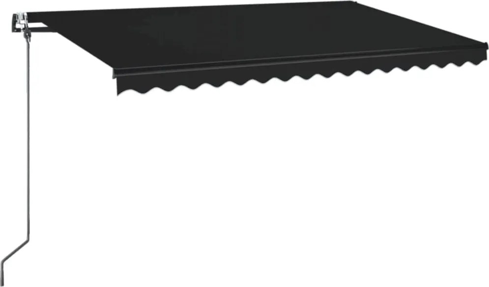 vidaXL Copertină retractabilă automat, antracit, 400x350 cm