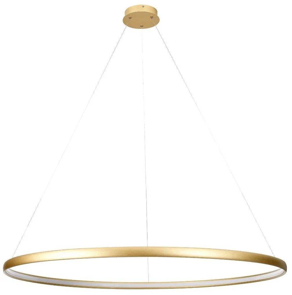 Lustra LED design modern circular CARLO auriu, diametru 120cm