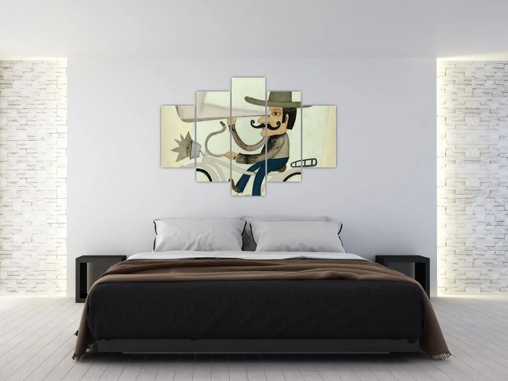 Tablou - Astronom pe bicicletă (150x105 cm)