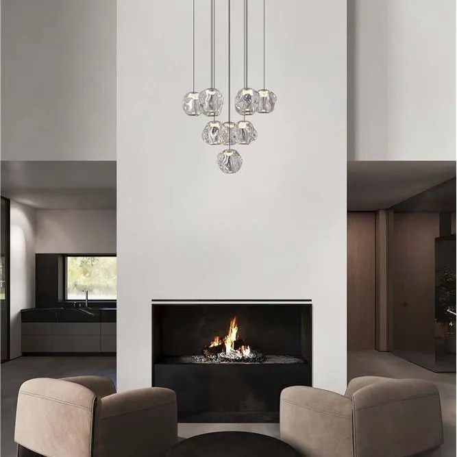 Lustra cu 10 pendule LED design modern IFOS