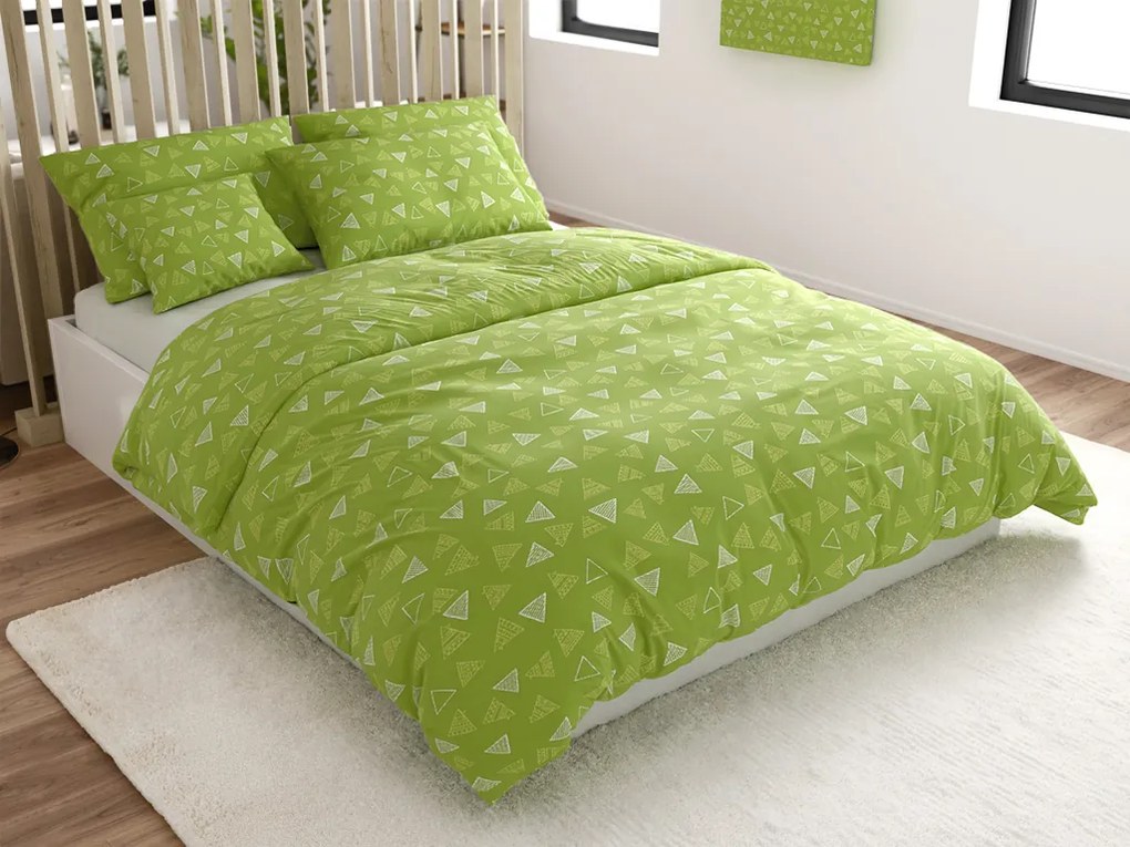 Lenjerie de pat din microfibra TREVA verde Dimensiune lenjerie de pat: 70 x 90 cm | 140 x 220 cm