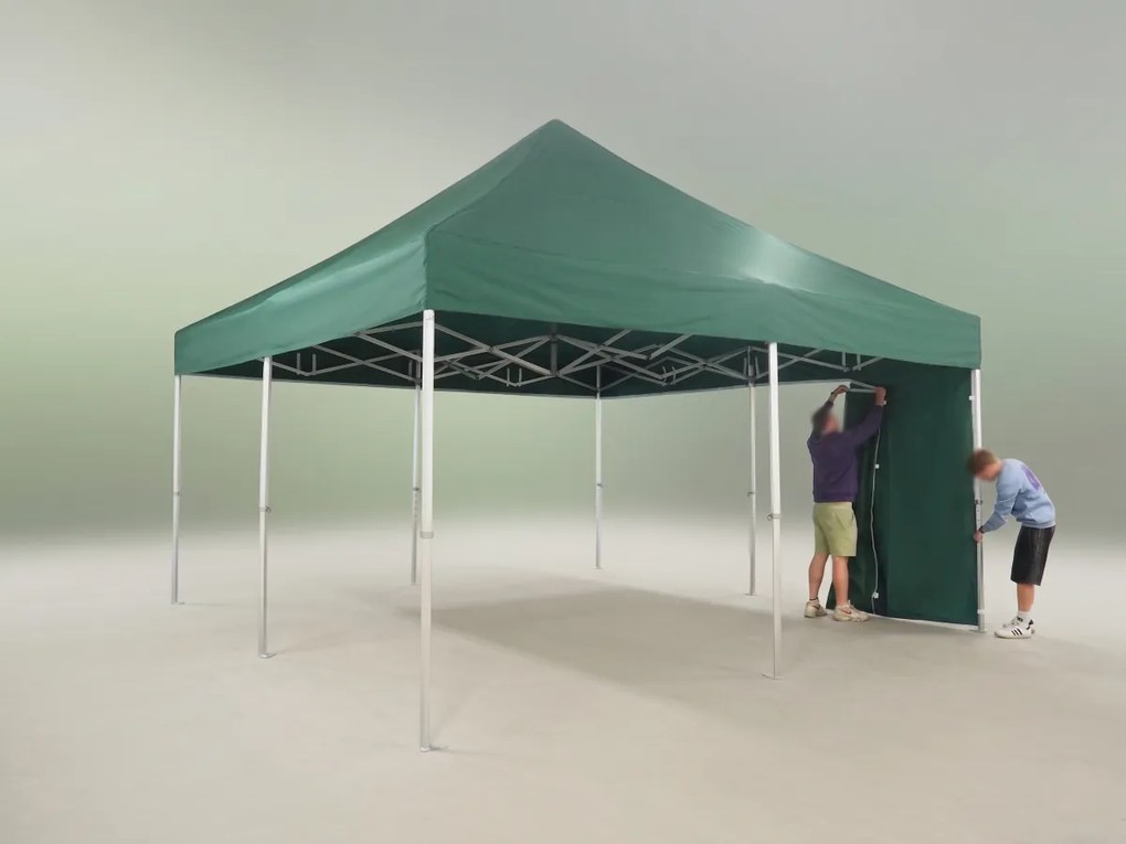 Cort pliabil 5×5 m – aluminiu hexagon profi, Negru