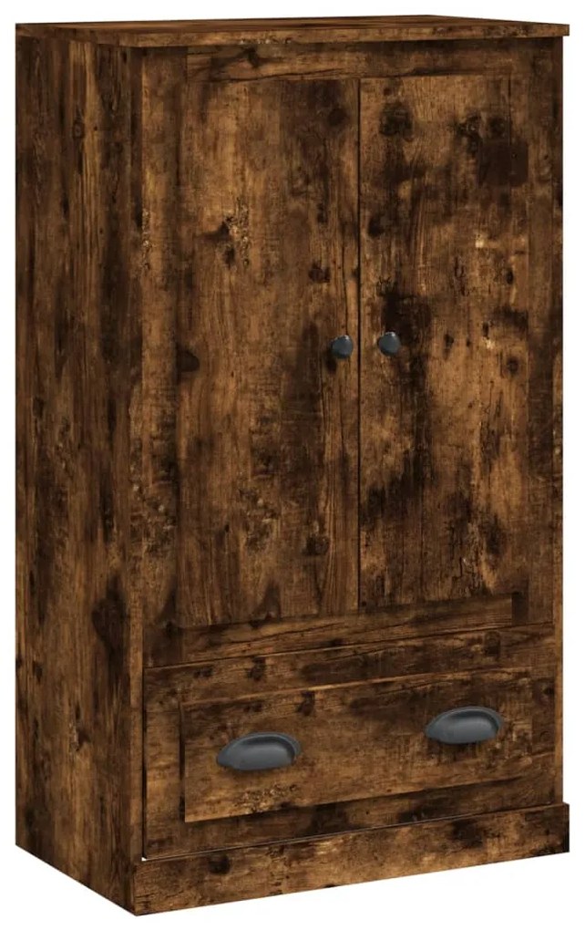 vidaXL Dulap înalt, stejar afumat, 60x35,5x103,5 cm, lemn prelucrat