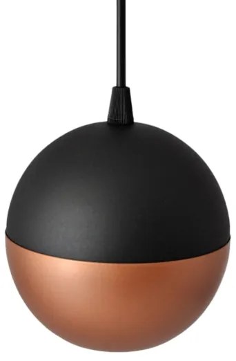 Lustră LED pe cablu MIDWAY 3xGU10/4,8W/230V negru/cupru