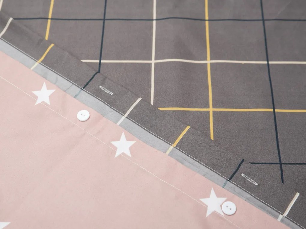 Lenjerie de pat din crepon Culoare roz, KOLLANE + husa de perna 40 x 50 cm gratuit