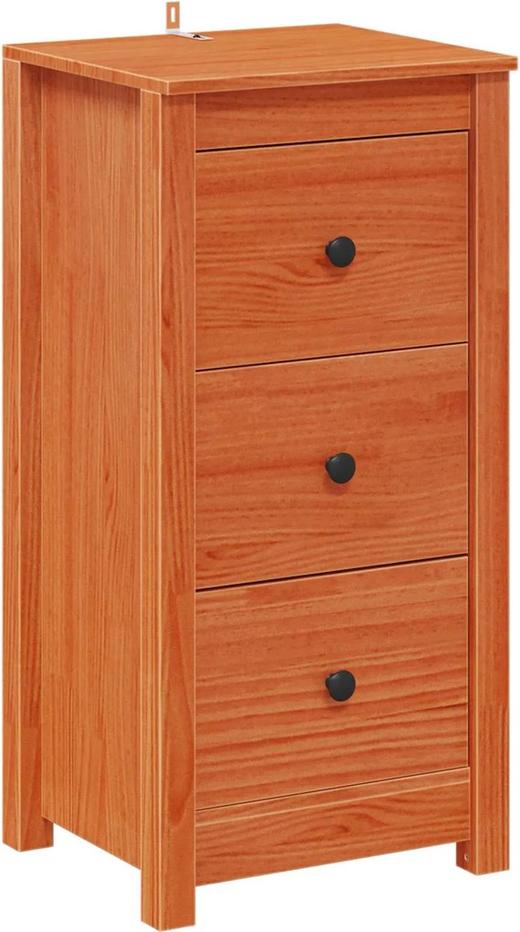 vidaXL Bufet cu sertar Maro Ceară 39 x 35 x 80 cm Lemn de pin masiv