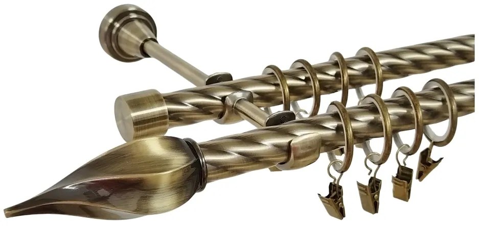 Galerie TWISTER dubla twist - 19/19 - aur antic (Alege marime: 360 cm)