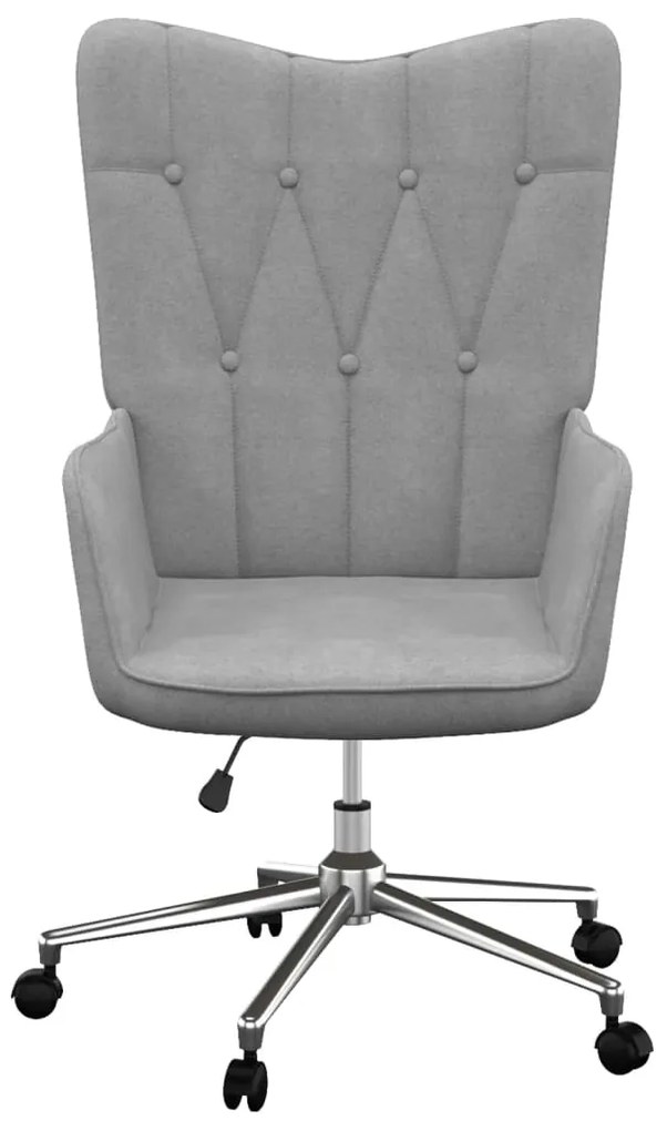 327633 vidaXL Scaun de relaxare, gri deschis, material textil