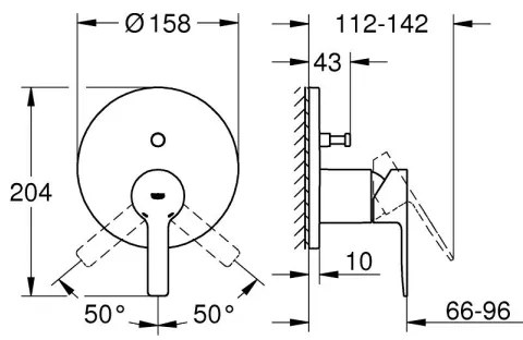 GROHE 24064001 - Baterie LINEARE, crom lucios