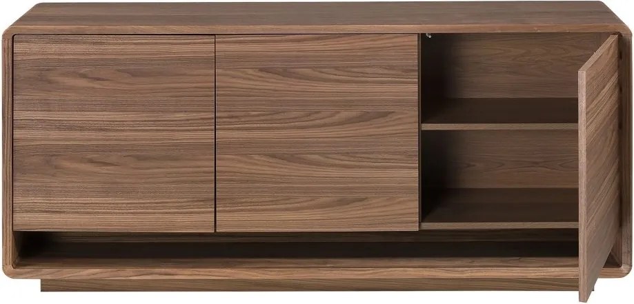 Comoda design LUX cu 3 usi Walnut