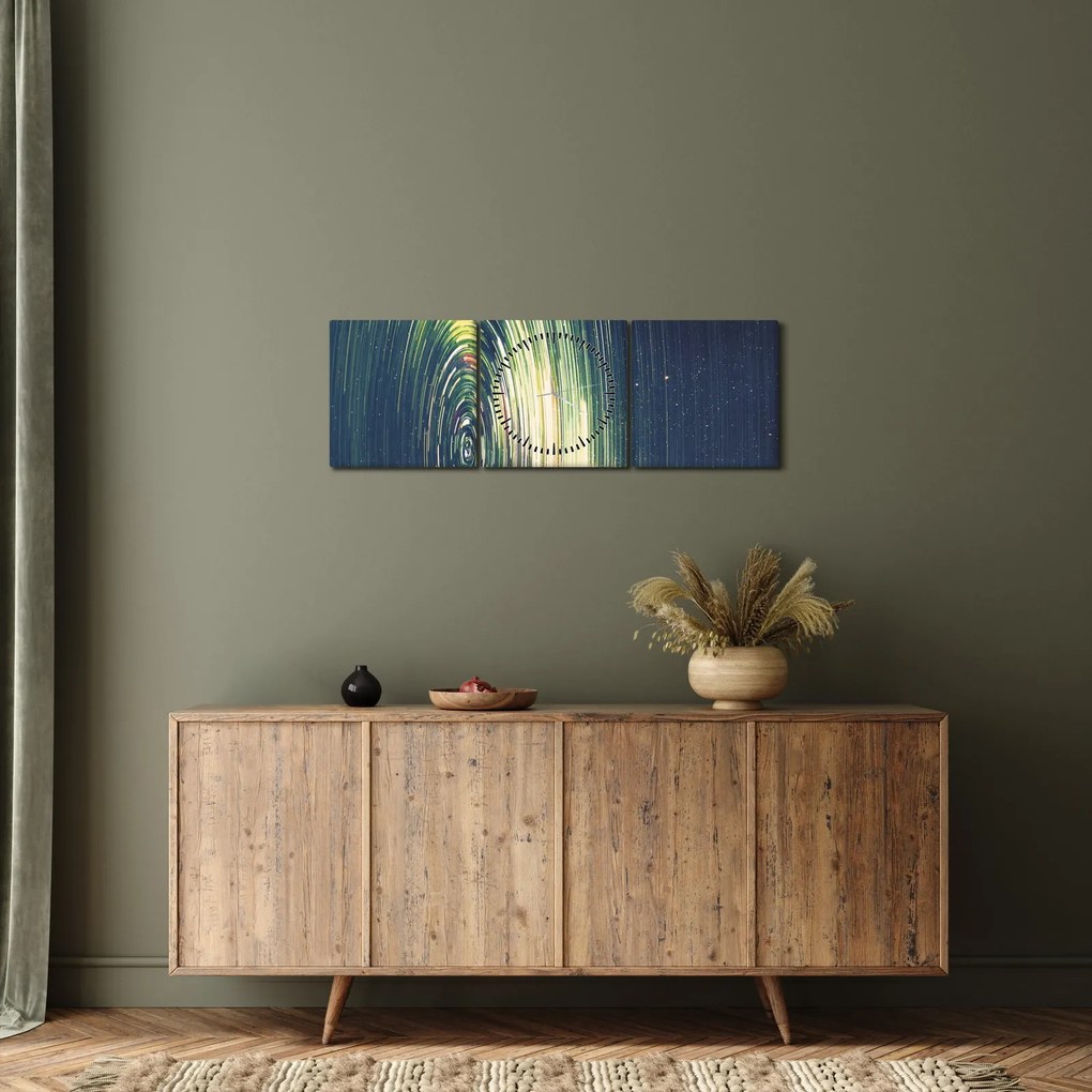 Tablou - Centrul Universului (cu ceas) (90x30 cm)