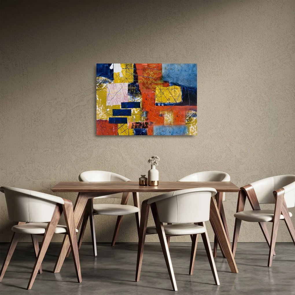Tablou pe sticlă - Abstract (70x50 cm)