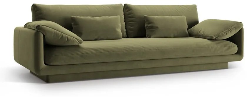 Canapea verde-deschis cu tapițerie din catifea 250 cm Torino – Micadoni