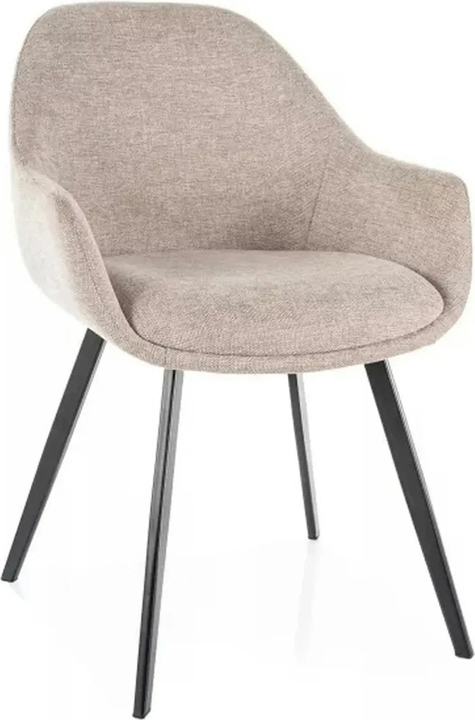 Scaun VINTO, bej - Brego 34, stofa clasica/metal, 57x45x85 cm