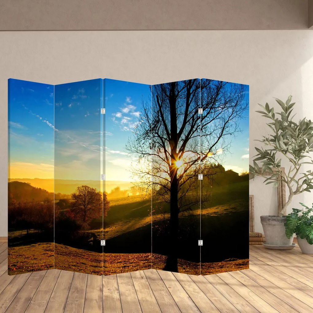 Paravan - Răsăsrit de soare (210x170 cm)
