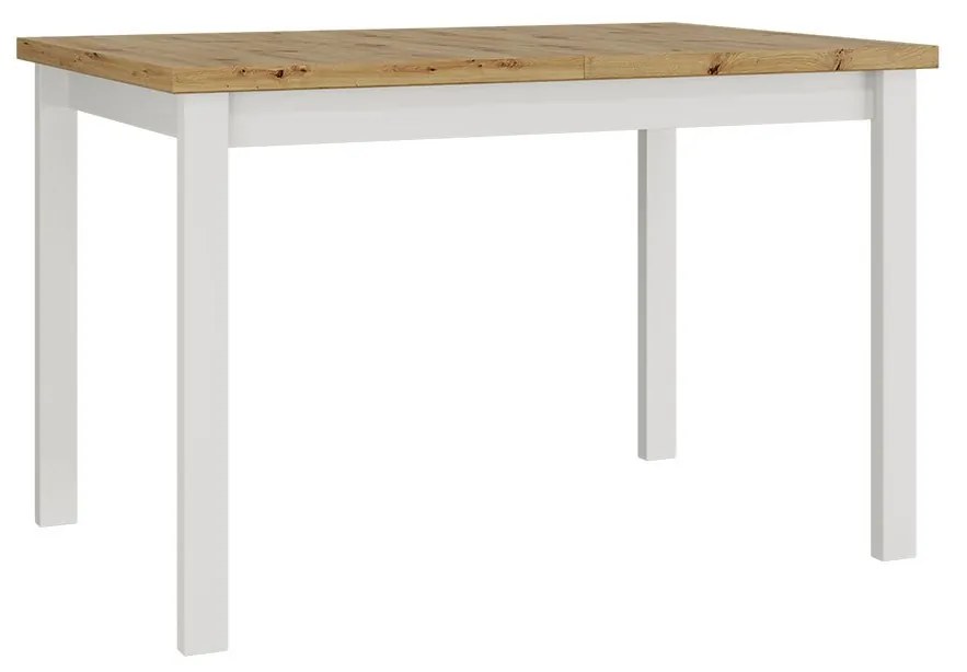Masă sufragerie extensibilă Deasal 80 x 120 150 I (Stejar artisan + Alb) (pentru 2-6 persoane). 1105365