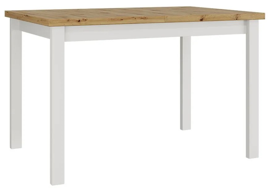 Masă sufragerie extensibilă Deasal 80 x 120 150 I (Stejar artisan + Alb) (pentru 2-6 persoane). Promo -17%. 1105365