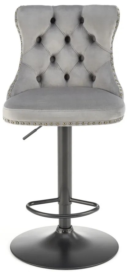 Scaun de bar H117 velvet gri